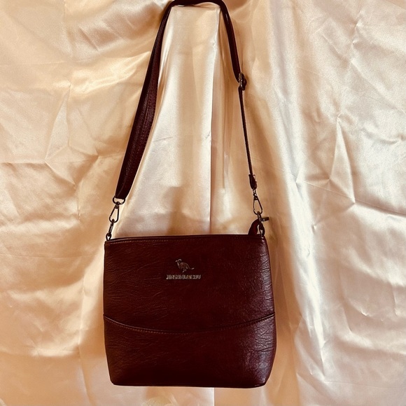 Burgundy Vegan Leather Crossbody Purse – Multi-Compartment Shoulder Bag NWOT - Picture 5 of 11